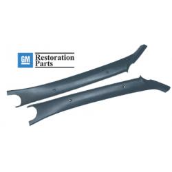 GM Interior A Pillar Moldings Driver and Passenger Side Set 1624 Light Blue