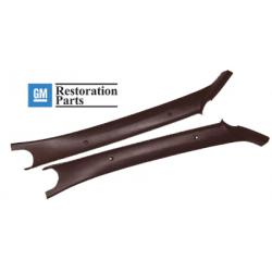 GM Interior A Pillar Moldings Driver and Passenger Side Set 1591 Burgundy