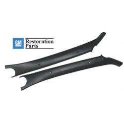 GM Interior A Pillar Moldings Driver and Passenger Side Set 1592 Slate Gray