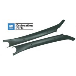 GM Interior A Pillar Moldings Driver and Passenger Side Set 1594 Sage Green