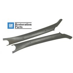 GM Interior A Pillar Moldings Driver and Passenger Side Set 1595 Sand Gray