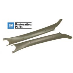 GM Interior A Pillar Moldings Driver and Passenger Side Set  1596 Tan