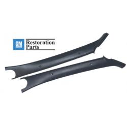 GM Interior A Pillar Moldings Driver and Passenger Side Set  1598 Medium Dark Gray