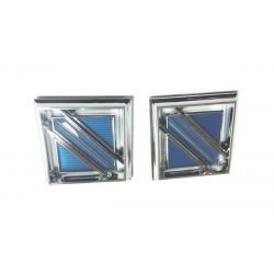 1981-87 Buick Regal Limited Square Blue Sail Panel Emblem Each