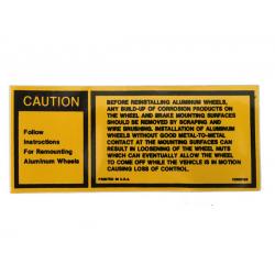 78-81 Oldsmobile Aluminum Wheel Instruction Decal