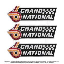 82-87 GN Regal Grand National Fender & Trunk Emblem Correct OE w/ Cloisonné SET