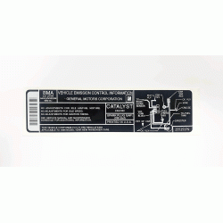 1986 Turbo Buick 3.8L Engine Emissions Decal 25525379
