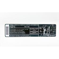 1987 Buick GNX Engine Emissions Decal 27E86520