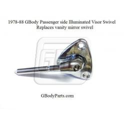 T-Top Illuminated Sun Visor Swivels Short Pin Each