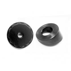 82-92 Camaro/Firebird Manual Antenna Bezel and 12 Point Black Nut Combo