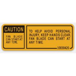 86-87 Turbo Buick Radiator Support Sticker Label Decal