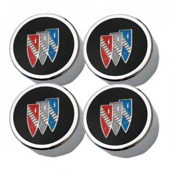 1983 Regal T-Type Chrome Center Cap with Color Tri Shield Inlay and Snap Ring Set