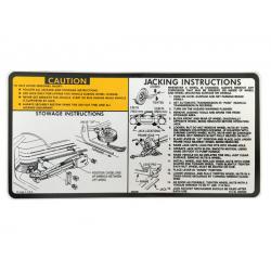 81-84 El Camino Jack Instruction Decal Sticker