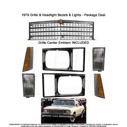 1979 Malibu El Camino Grille Headlight Bezel Marker Turn Signal Lamp Light Set