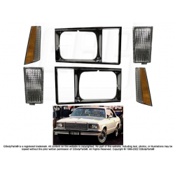 1978-79 Malibu El Camino Headlight Bezel Marker Turn Signal Lamp and Marker Light Set
