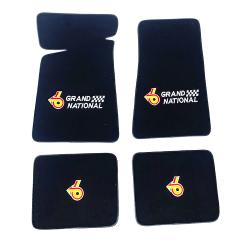85-87 4 logo Grand National Power 6 Floor Mats Red/Yellow