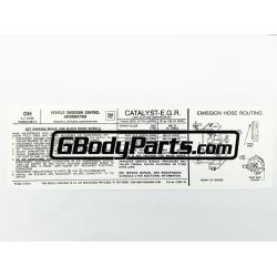 1979 Olds Emission Label Decal