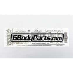 1983 Hurst Olds Emission Label Decal