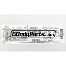 1986 Olds Emission Label Decal