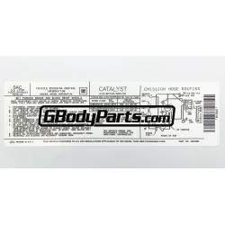 1987 Olds Emission Label Decal