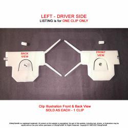 81-88 Cutlass Lower Fender Chrome Molding Trim (Front of Tire) Retaining CLIP LH