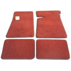83-84 Hurst Olds Floor Mats Maple Red, No Logo