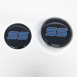 Chevrolet Monte Carlo, El Camino, Malibu SS Blue Domed Center Cap Inlay Decal Set of 4