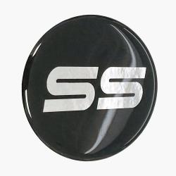 Chevrolet Monte Carlo, El Camino, Malibu SS Silver Domed Center Cap Inlay Decal Silver Each