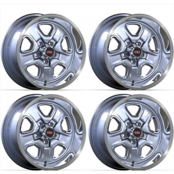 ALUMINUM Wheels SUPER STOCK II Set of 4 17 X 8 Rims with 4.5" Backspacing