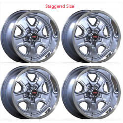 CUTLASS ALUMINUM WHEELS SUPER STOCK II Set of 217 X 8 and 217x9 RIMS with 4.5" Backspacing