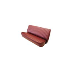 1981-87 Chevrolet Truck Crew Cab Rear Bench Seat without Seat Belt Cut Outs - Black Madrid Grain Vinyl U1006R-2295