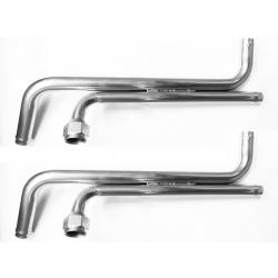 86-87 Turbo Buick 89 TTA Turbo Trans Am Black Stainless Steel Coolant Lines without Throttle Body