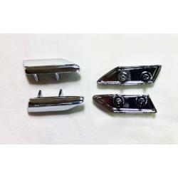 81-88 Cutlass Hood Trim top of Fender Extension Trim Passenger and Driver Side Set with Hardware