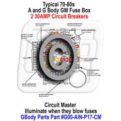 70-80s A and G Body GM Fuse Box Decal