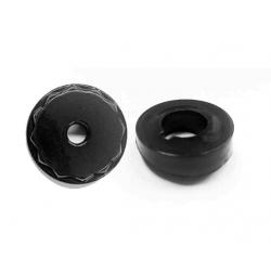 81-88 Monte Carlo Manual Antenna Bezel and 12 Point Black Nut Combo