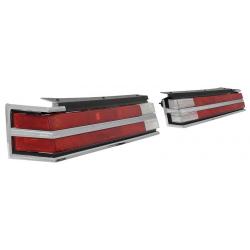 1984-87 Buick Regal; Tail Lamp Assembly; with Lenses, and Chrome Bezels; 6 Piece Set