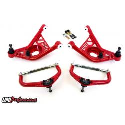 70-81 F-Body Camaro Firebird Front A-arm Kit, Delrin Bushings, Adjustable with Tall Ball
