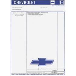 Reproduction Window Sticker and GM Invoice