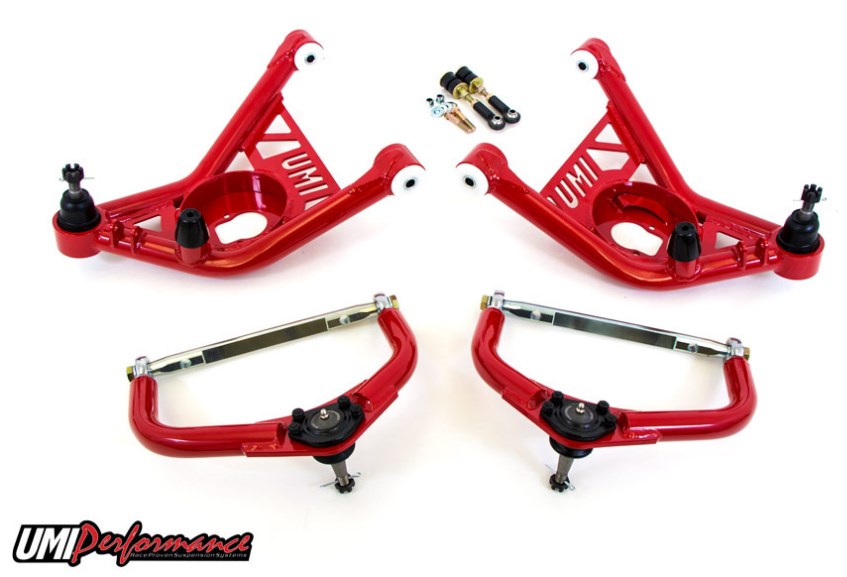 70-81 F-Body Camaro Firebird Front A-arm Kit, Delrin Bushings, Adjustable with Tall Ball